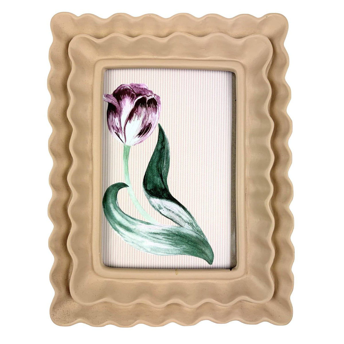 Blokker - Fotolijst Wave - 21 x 16,5 x 2,3cm - polyresin - crème