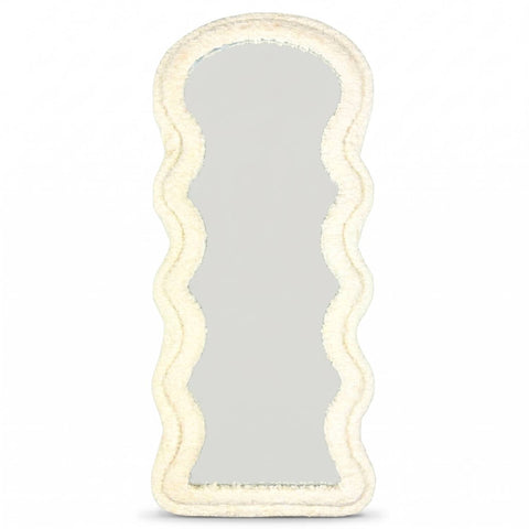 Blokker - spiegel wave - 26,5 x 60cm - teddy/velvet