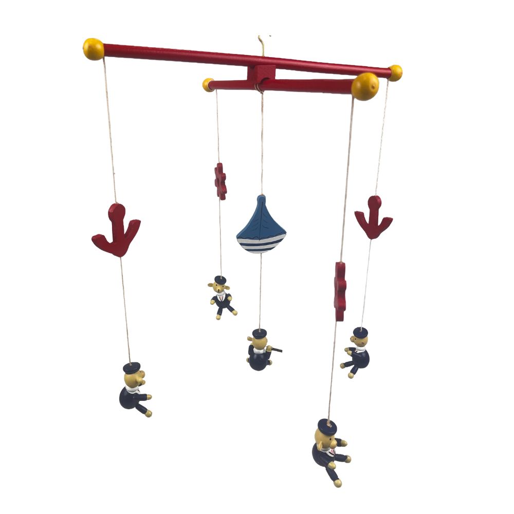 Houten Babymobiel – Beertjes & Nautisch Maritiem – 28 cm