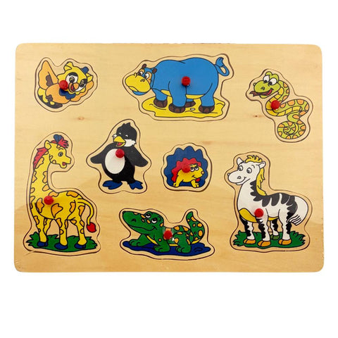 Playwood - Houten Schuifpuzzel 'Dierentuin' - 29x21cm