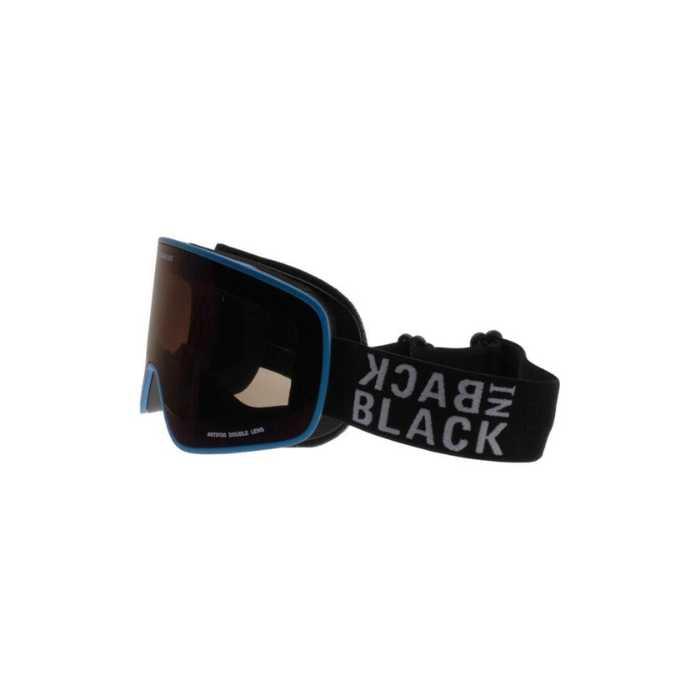 BiB – ski goggles – matt black with black headband – blue