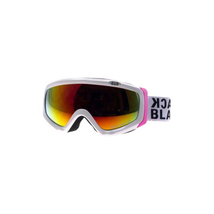 BiB - skibril - roze/wit met witte hoofdband - rood