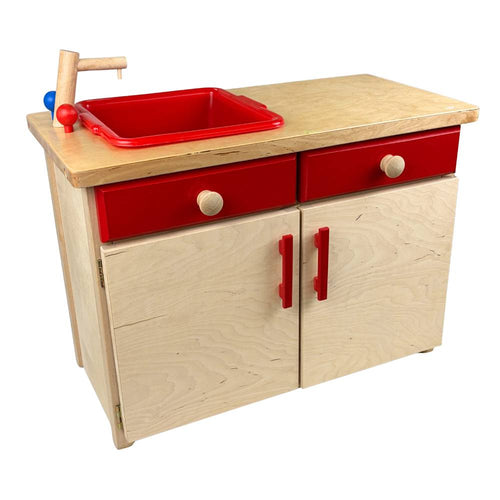 Roel - Houten keukenblokje met gootsteen - 63x30x46cm