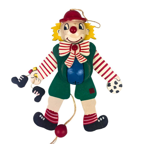 Playwood Houten Trekpop – Jumping Jack-clown – 17 cm