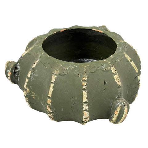 Flower pot with cactus - 21 x 21 x 10 cm - in light and dark green (2 assorted)