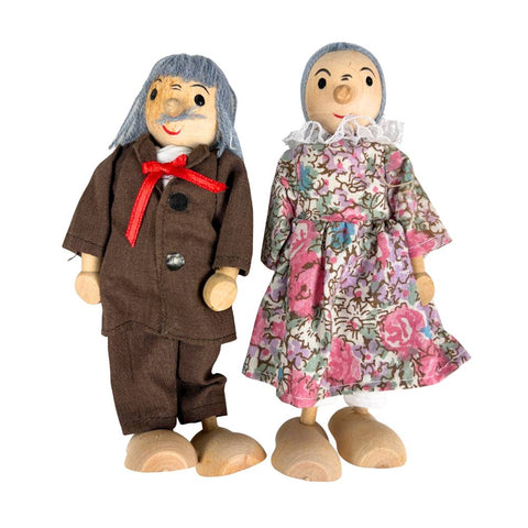 Charl's Toys - Grandad and Granny for a doll’s house - 15cm