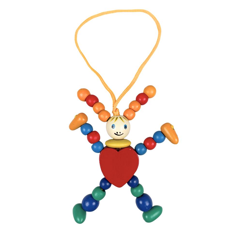 Playwood - Beaded clown figure - 8cm - assorted