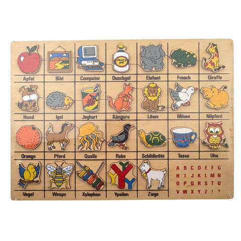 Houten alfabetpuzzel - Duits - 4 assorti
