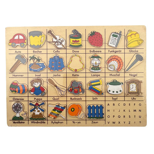 Houten alfabetpuzzel - Duits - 4 assorti