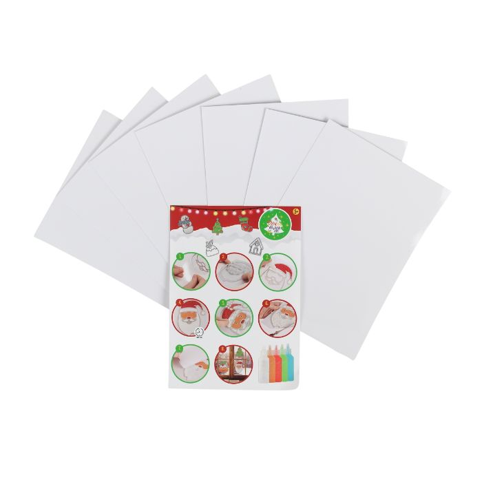 Christmas window stickers - 7 sheets of stickers - 12x16,5cm