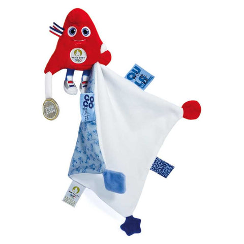 D&C - Phryges soft toy mascot with comfort blanket - 22cm - Paris 2024 Olympic Games
