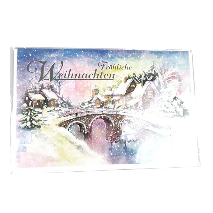 Christmas card - 11,50x17,50 cm - iceskating man&woman