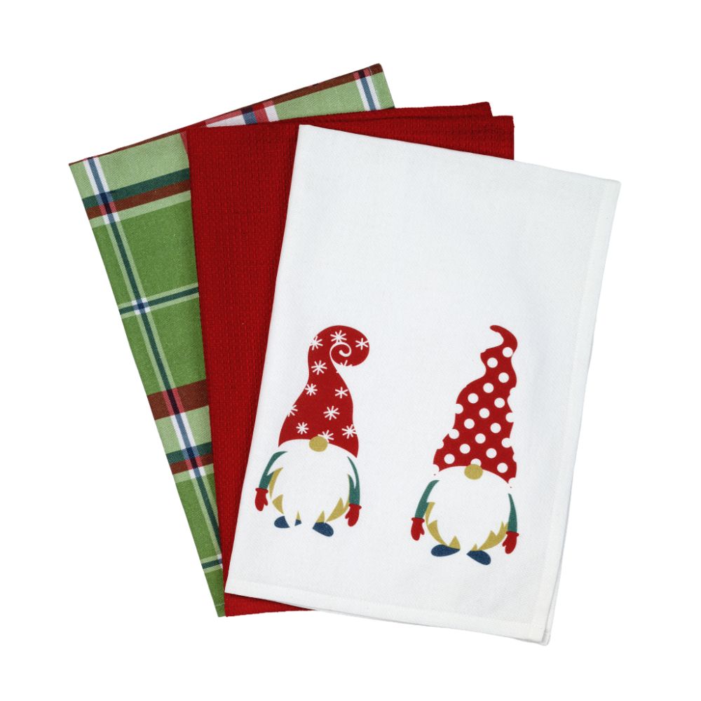 Viva Domo Christmas Tea Towels – 3-piece Set – 65 x 45 cm