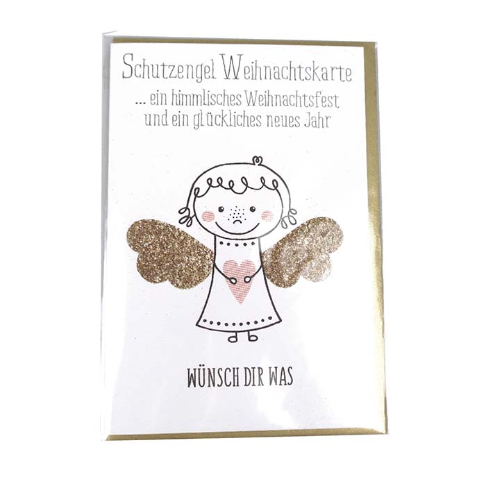 Christmas card - 11,50x17,50 cm - schutzengel