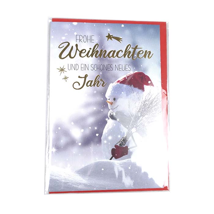 Christmas card - 11,50x17,50 cm - snowman