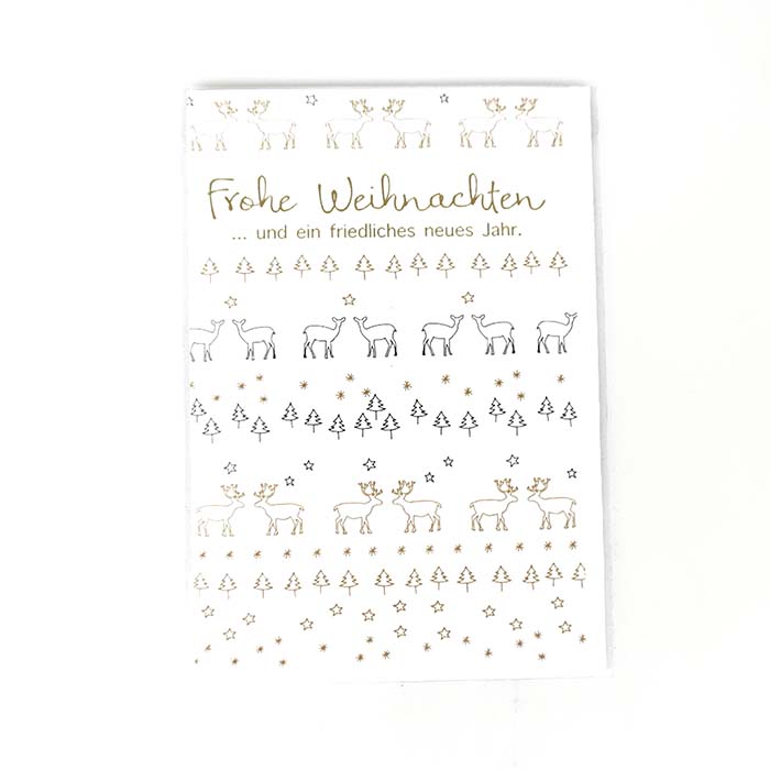 GW Card 5803-17522 ‘ 11,5 x 17 cm ’ white/gold,