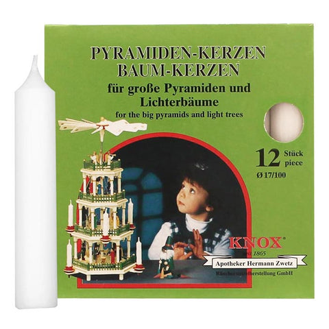 Knox - Christmas tree and pyramid candles (12 pieces)
