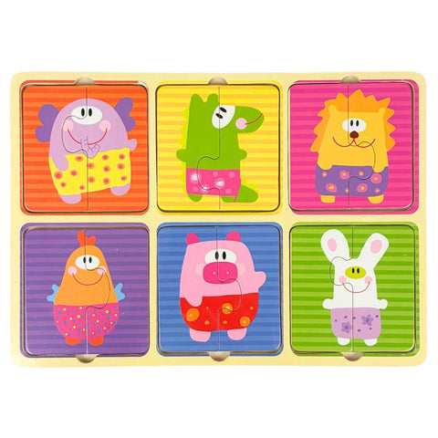 Playwood - Wooden Toddler Puzzle 'Animals' - 29 x 21cm