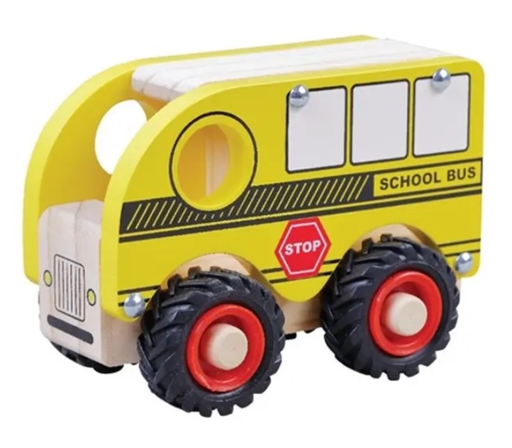 Wawa - Schoolbus - Geel - 12x7x9cm