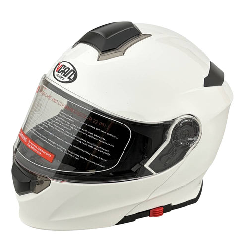Vcan – Flip-Up helm met vizier - Wit – S (55/56)