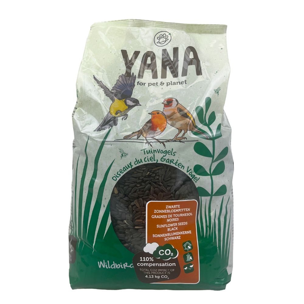 YANA Schwarze Sonnenblumenkerne für Gartenvögel – 2,75 kg