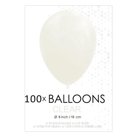 Fiësta - Ballonnen - 100st - transparant - Ø 12,7cm