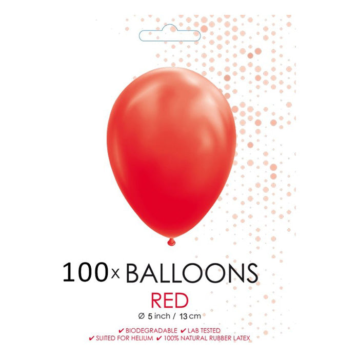 Fiësta - Ballonnen - 100st - rood - Ø 13cm