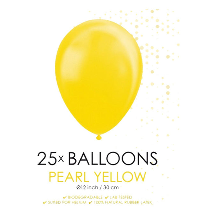 Fiësta - Balloons - 25-pack - pearl yellow - Ø30cm