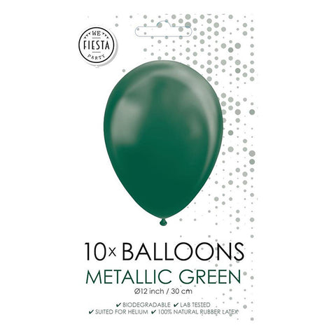 Fiësta - Ballonnen - 10st - metallic groen - Ø 30cm
