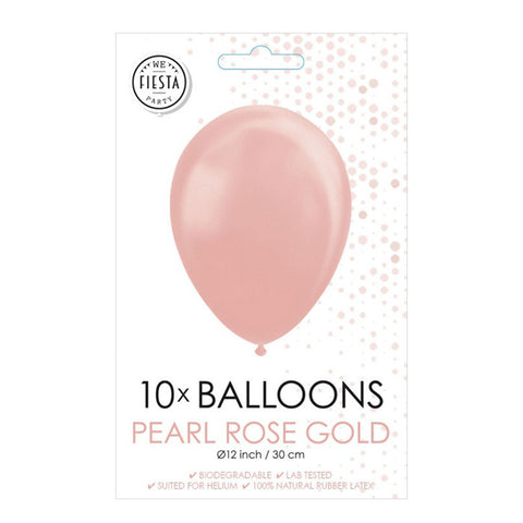 Fiësta - Balloons - 10-pack - pearl rose gold - Ø30cm