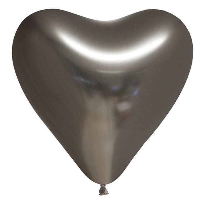 Fiësta - Balloons - 6-pack - heart-shaped mirror, space grey - Ø30cm