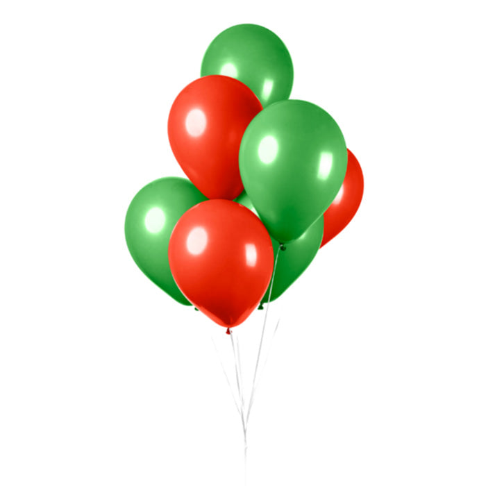 Fiësta - Ballonnen - 10st - rood/groen - ø30cm