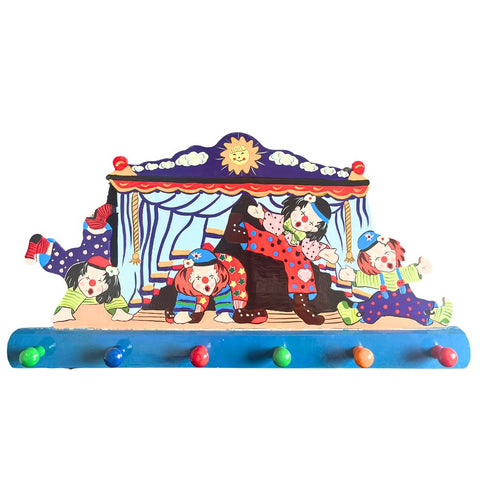 Charl's Toys Kinderkapstok Clown (6 haken) – 60 cm
