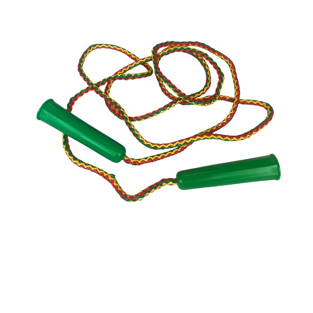 Charl’s Toys Springseil – Geflochtenes Seil mit Kunststoffgriffen – 200 cm