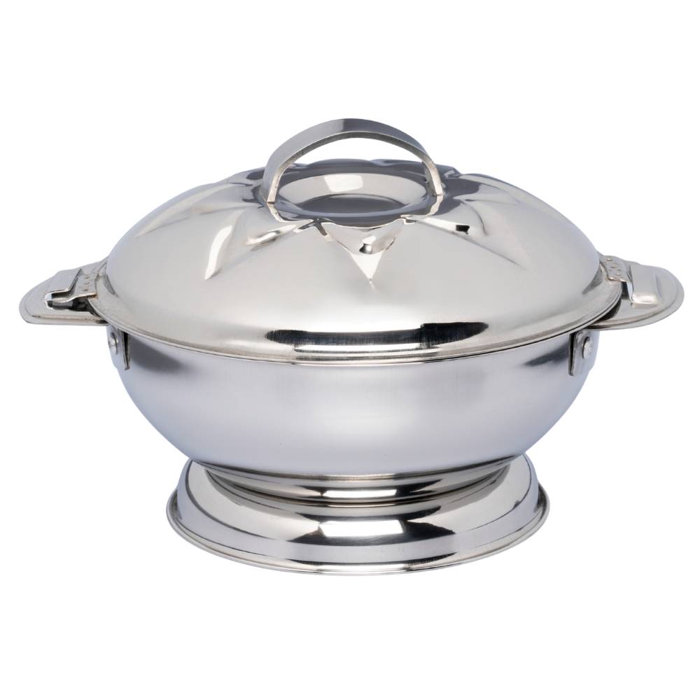 Stainless steel thermos bowl / pan with lid - 600 ml