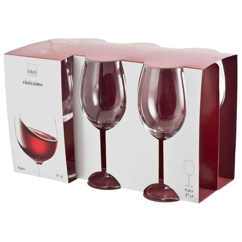 H&H Lifestyle - Weinglas „Vinissimo“ 43cl , 6er-Set