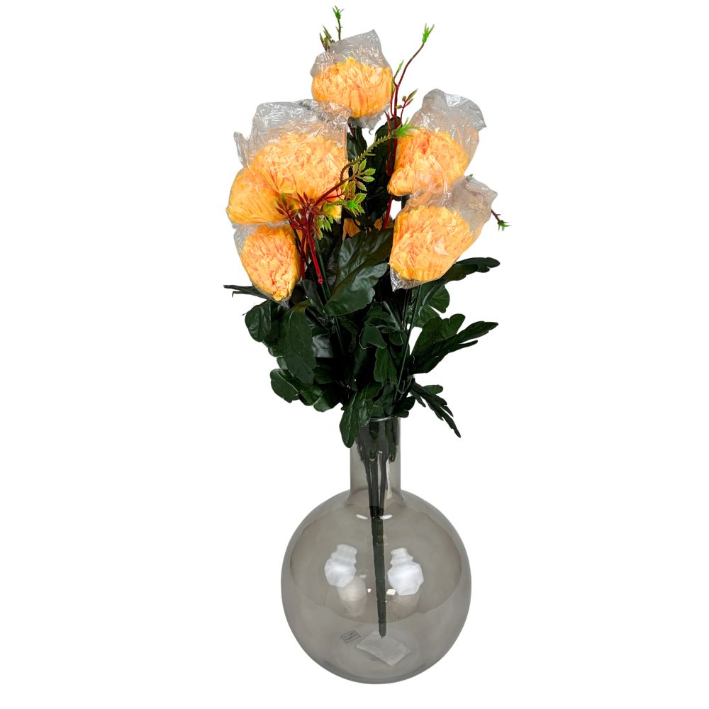 Kunstbloem Chrysant - 58cm - 2-assorti
