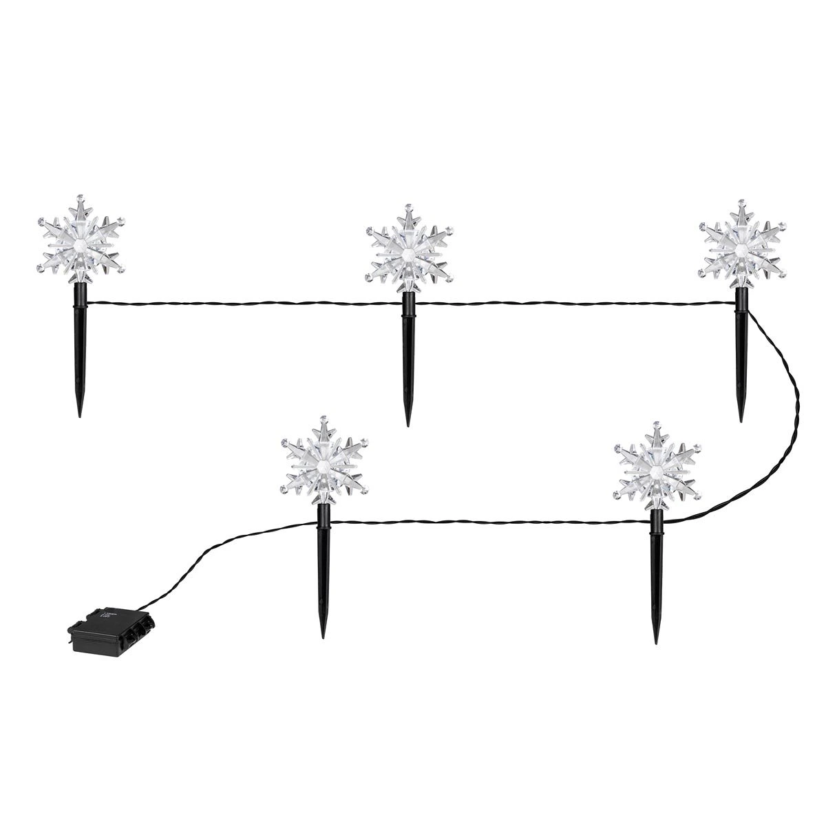 Holly LED Garden Decorative Sticks – Snowflakes (5 pieces)
