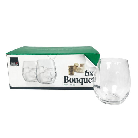 Royal Leerdam – "Bouquet" Water & Wijnglas 39 cl – Set van 6
