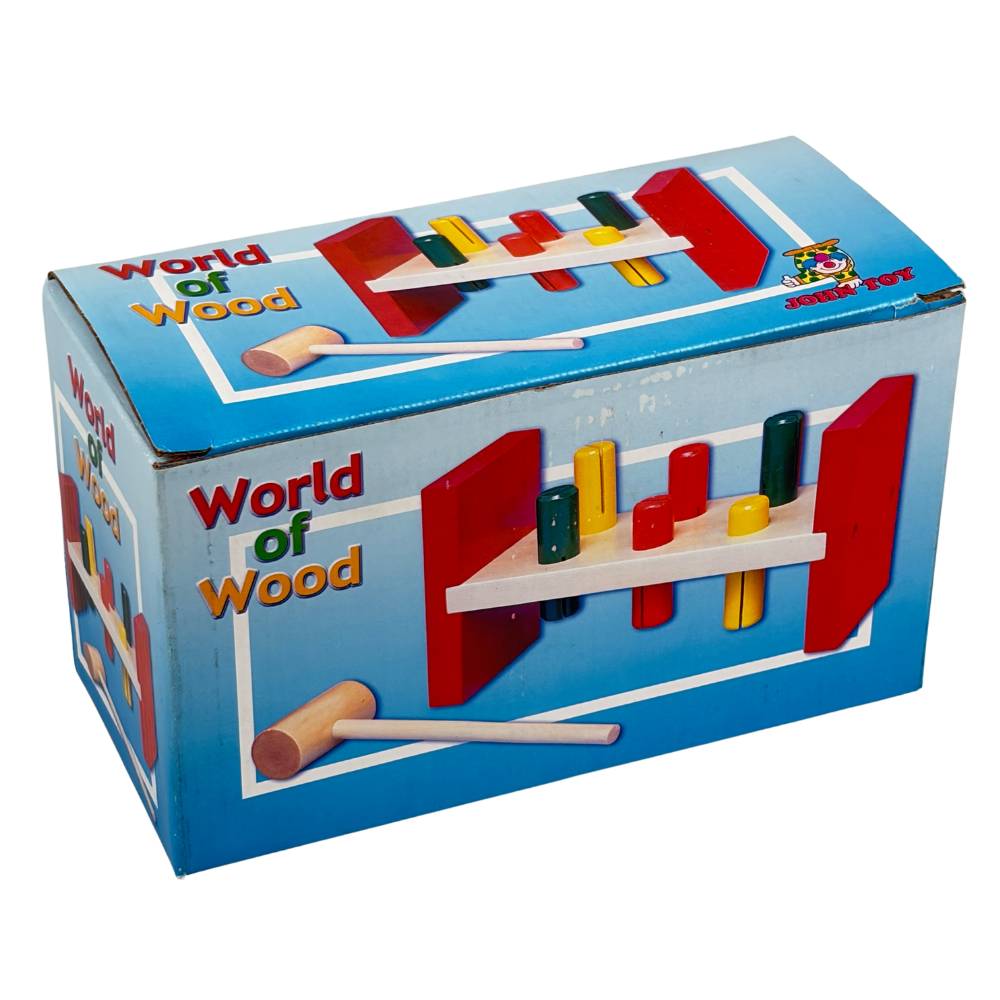 Johntoy - Hammering Table - 21 x 9 x 12 cm - coloured