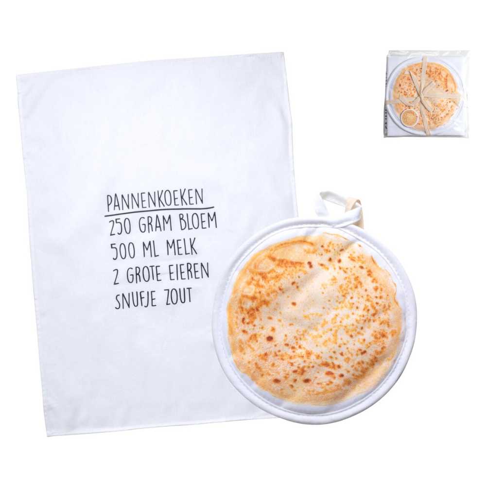 Gusta - 'Pannenkoek' tea towel & pot holder - 50x70cm & Ø 20cm