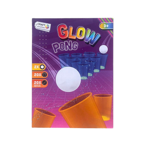 Craft Sensations Glow Pong Spel – 20-delige Partyset