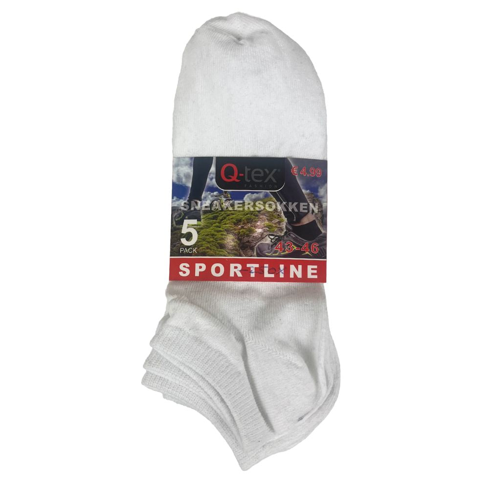 Q-Tex Sportline Sneakersokken – 5 Paar