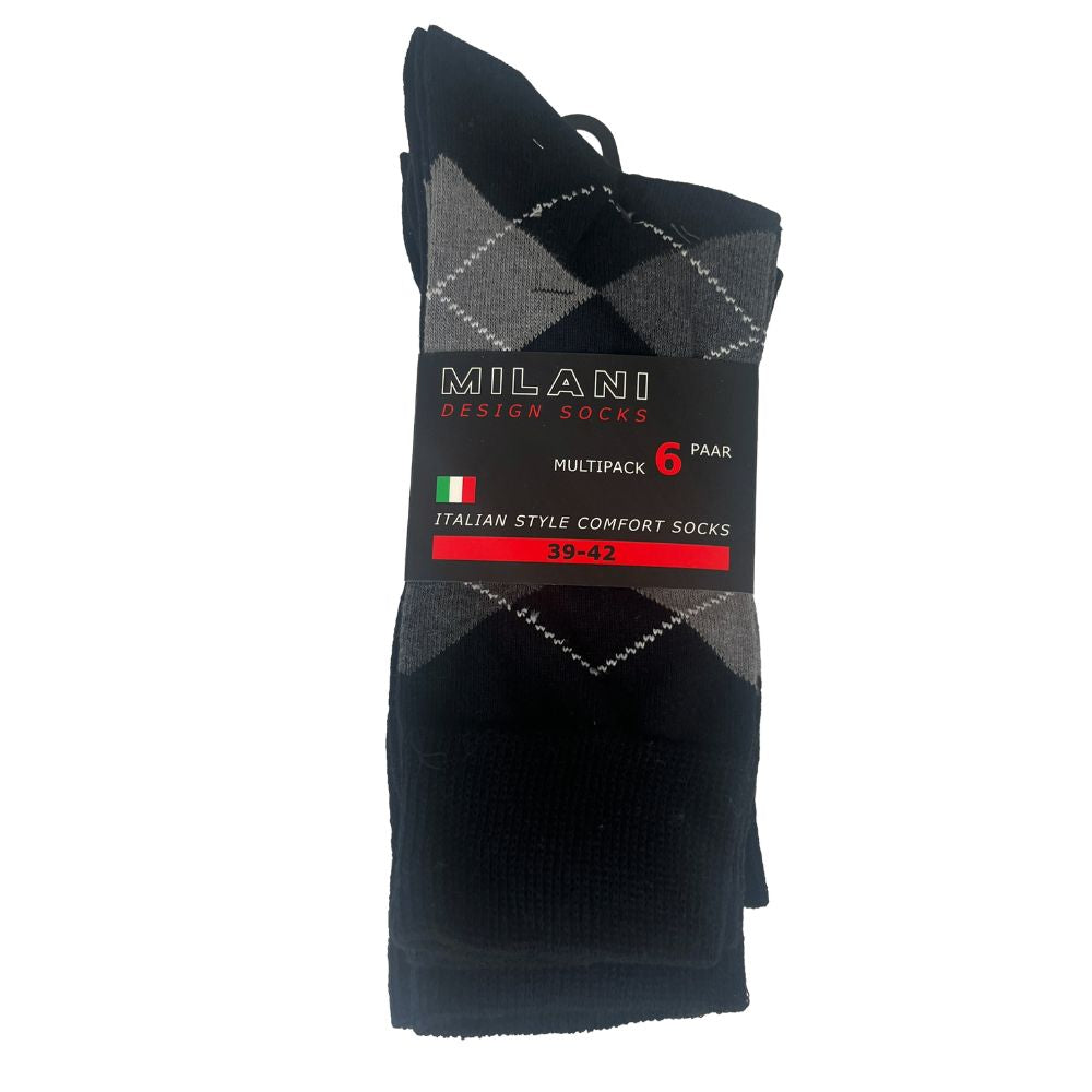 Milani Design Men’s Socks – 6 Pairs
