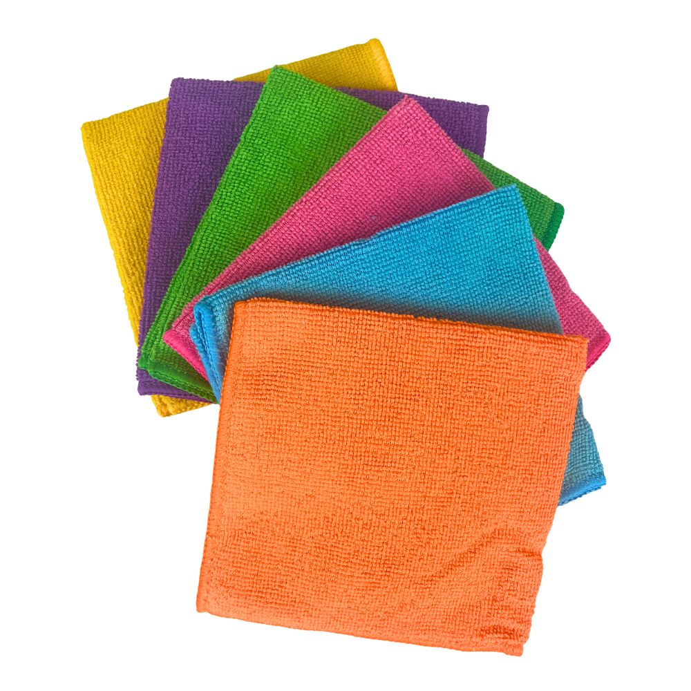 30 x 30 cm – Heavy-Duty Microfibre Cloths (6 pieces)