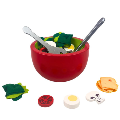 Mentari Houten Saladekom met Accessoires – 16 x 10 cm