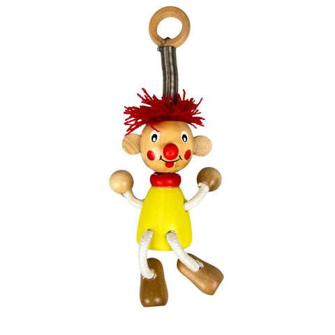 Playwood - Houten clown aan een veer - 20cm