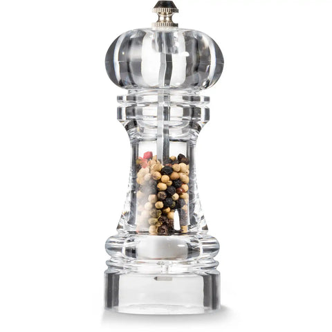 Blokker pepper/salt mill – acrylic – ‘ 15 cm ’ – transparent