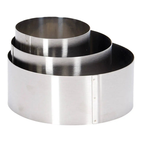 Blokker baking rings/decorating rings - set of 3 - silver