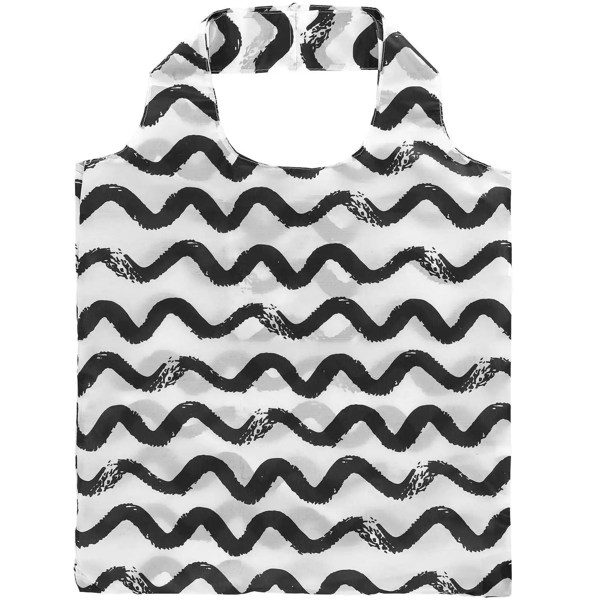 Blokker - Foldable shopping bag - 43 x 45 x 26cm - black and white